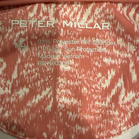 Peter Millar Women's Golf Polo Pink Palm Kiawah Ocean Course Size Large UVF 50+ - Picture 3 of 7